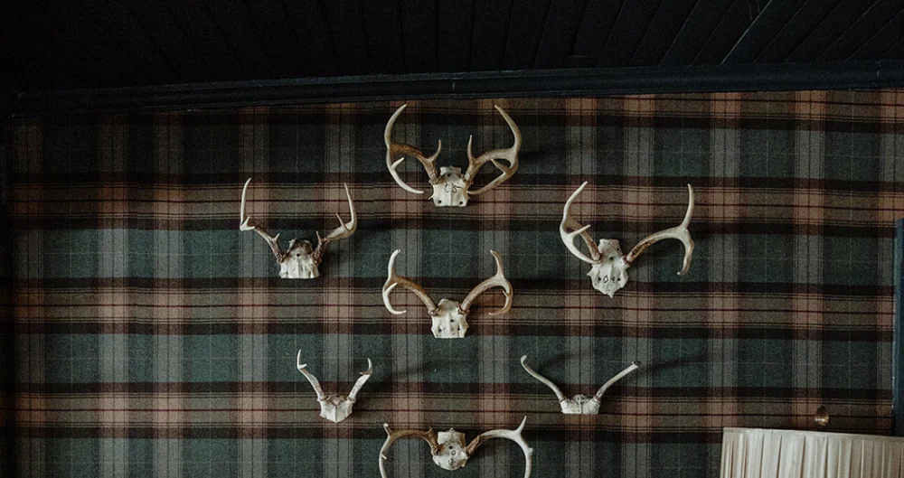 Antlers on a wall at the Wentworth.
